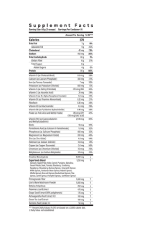 Herbalife Life I/O Helio: Chocolate Supplement Facts
